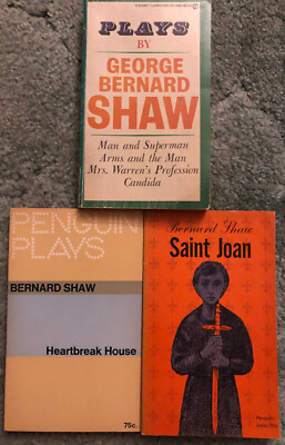 George Bernard Shaw books, lot of 3, Heartbreak House, Saint Joan & Plays by 