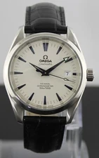 OMEGA SEAMASTER AQUA TERRA 2803.33 AUTOMATIC CO-AXIAL LEATHER WATCH BOX PAPERS