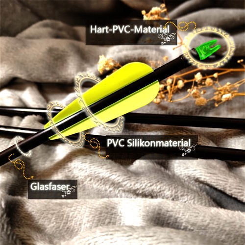 12Pcs Fiberglass Arrow 30" Feild Tips Archery Train Exercise Nocks Spine 500 - Picture 4 of 15