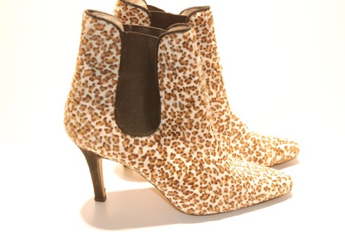 Manolo Blahnik Animal Print Ankle Boots 