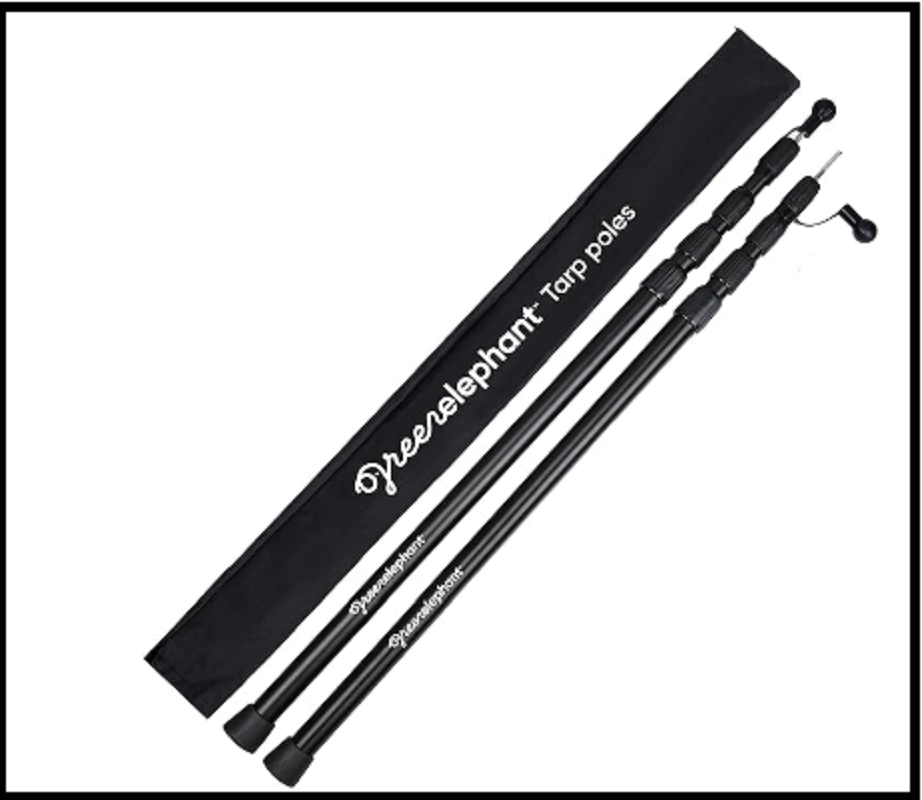 GREEN ELEPHANT Telescoping Tarp Poles | Adjustable Tent Poles for