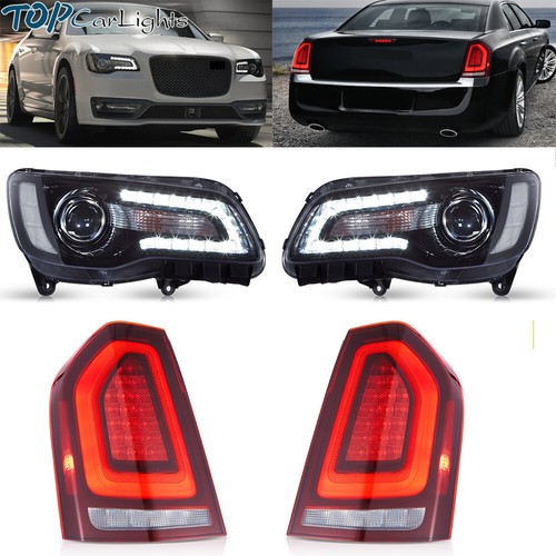 VLAND LED Tail Lights Red For 2011 2012 2013 2014 Chrysler 300 Rear Lamps Pair for sale online