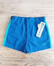 Vtg Spalding Blue Gym Shorts w/ Logo Back Pocket Men M 32-34 NOS Tags