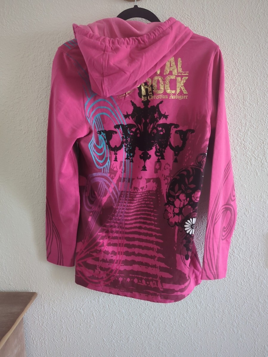 Crystal Rock by Christian Audigier Mask Hoodie Cotton