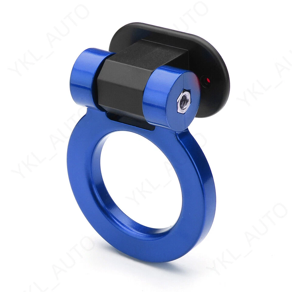 Universal Ring Decorative Car Tow Hook Track Racing Style Auto Accessories Blue - Image 3 of 4