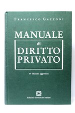 MANUALE DI DIRITTO PRIVATO USATO EDIZIONE ITALIANA FRANCESCO GAZZONI ML3 69004