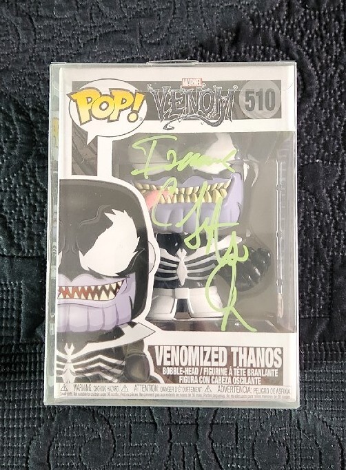 Venomized Thanos Autographed Isaac Singleton Funko Pop (#510