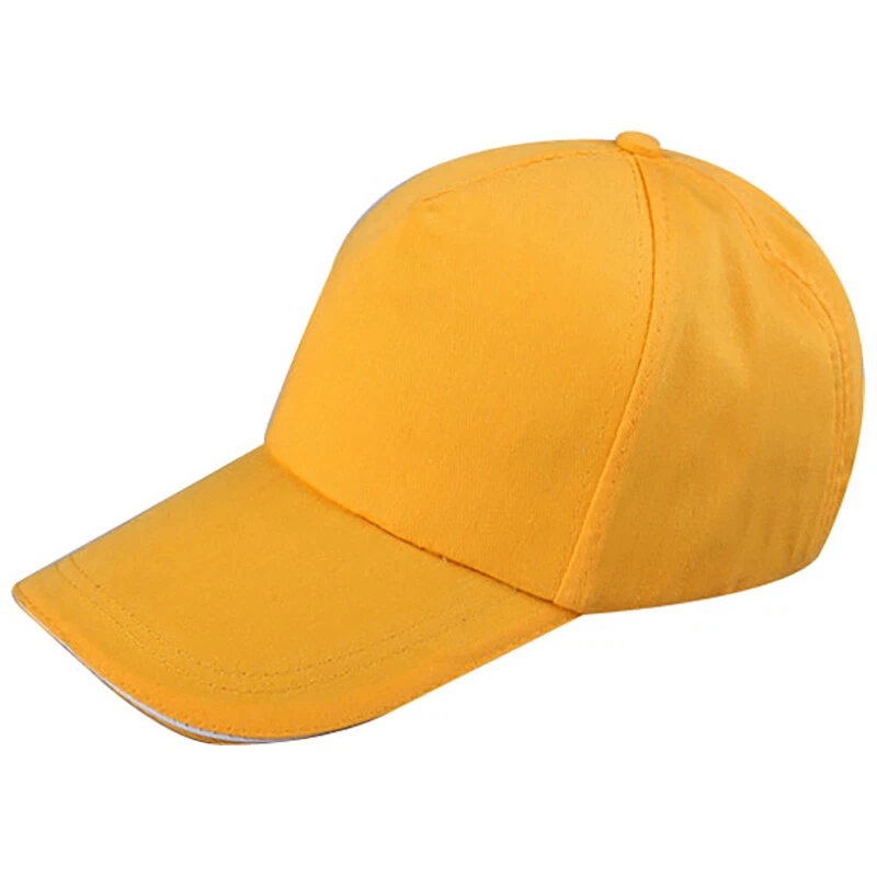 DIY Yellow Polyester Unisex Plain Sublimation Transfer Blank Baseball Cap Hat