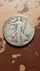 1919 D Walking Liberty Half Dollar 50C VG Reverse Scratches Better Date     S073