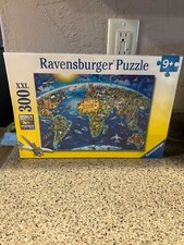 RAVENSBURGER Puzzle World Landmarks Map Jigsaw Puzzle 300 Pcs XXL 9  132270 NEW