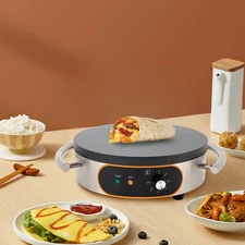 Pro Crepe Maker Machine Electric Frying Pan Griddle Pancakes Non-Stick 110V-60HZ