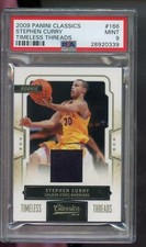 2009 Stephen Curry Panini Classics Timeless Jersey ROOKIE 223/265 Graded PSA  9