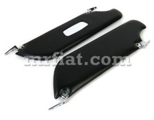 Fiat 850 124 Spider Sunvisor Set With Chrome Hinges New Fiat 850 124 Spider Sunvisor Set With Chrome Hinges New