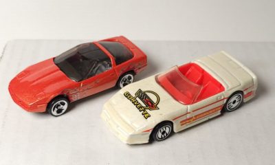 Hot wheels loose 80's C4 Corvette Custom convertible white UH
