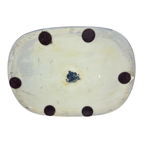 Großes chinesisches blaues Eisensteinbecken Chinoiserie Fußbad Pflanzgefäß - Bild 6 von 10