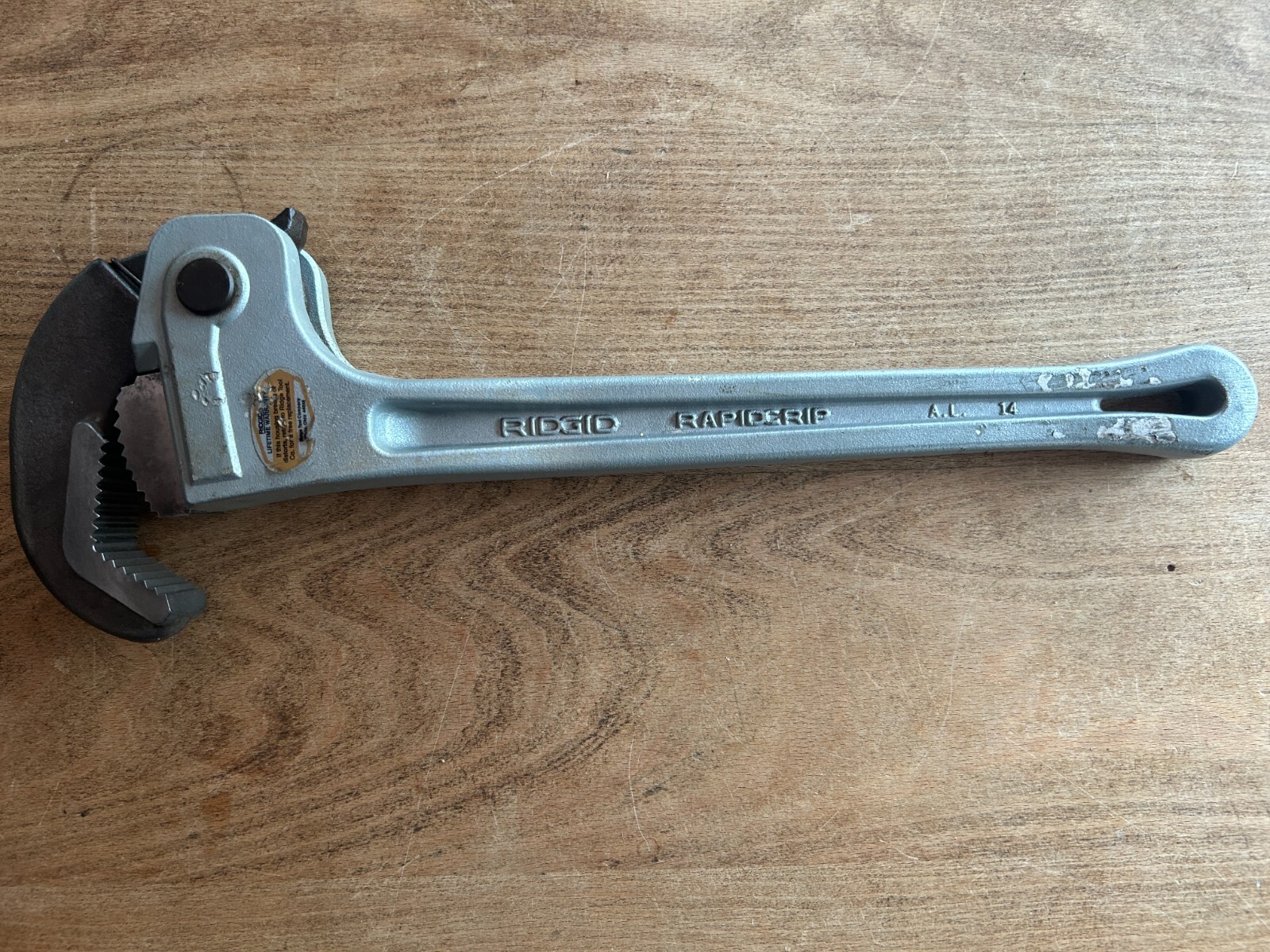 Ridgid rapid grip 14" aluminum pipe wrench eBay