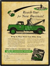 1952 Ernst Holmes Wrecker Equipment New Metal Sign Tow Truck - Chattanooga Tn
