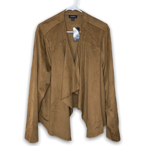 tan drape jacket