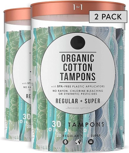 Bio Baumwolle Tampons Multipack - 60 Stück, normal/super saugfähig - W16A - Bild 1 von 2