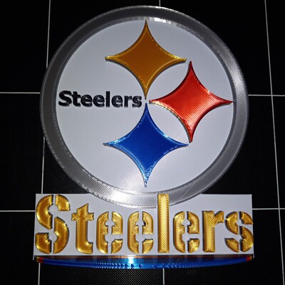 12 Inch NFL Pittsburgh Steelers Stand 3D Graphics Logo sign