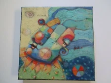 ORIGINAL OIL PAINTING BY BRENDA YORK CUBIST CUBISM ABSTRACT EXPRESSIONISM MOD