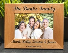 Personalized Engraved // Family Name // Picture Frame