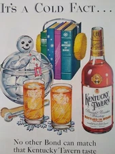 Kentucky Tavern Whiskey Print Ad Original Rare Vtg 1950s Iceman Campbell's Soup 