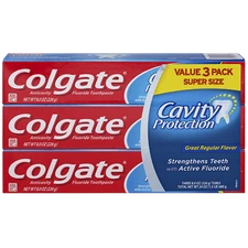 Colgate Cavity Protection Toothpaste with Fluoride, Great Regular Flavor - 8....