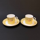 Tiffany & Co. Pink Tulip Demitasse Cup & Saucer 2pcs Set Authentic Unused No Box