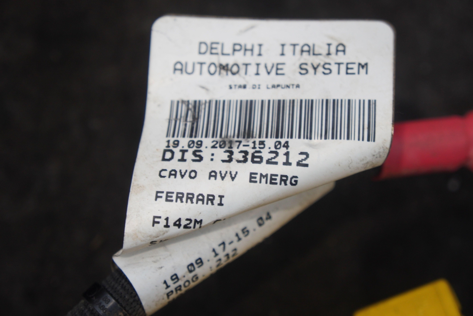 Set Battery Starter Negative Cable Wire 336212 336426 Ferrari 488 Challenge 2018