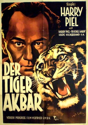 DDR Filmplakat A 1 Harry Piel in DER TIGER AKBAR von 1951