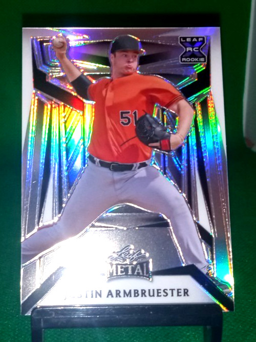 2023 Leaf Metal /189 Justin Armbruester #B-75 orioles and mets. 81/189