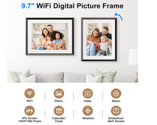 Smart Digital Picture Frame WiFi-Cloud-Photo-Frame - 9.7 inch IPS Touch Screen D