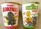 Rokimoto Godzilla Figure + Sesame Street Blind Cup Surprise Figure 2-Pack Sealed