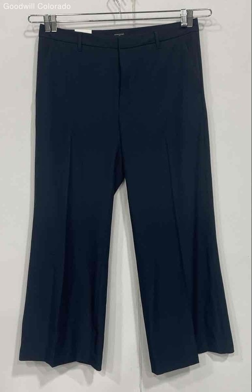 Banana Republic Womens Blue Wide-Leg High-Rise Slacks Trouser Pants Size 16