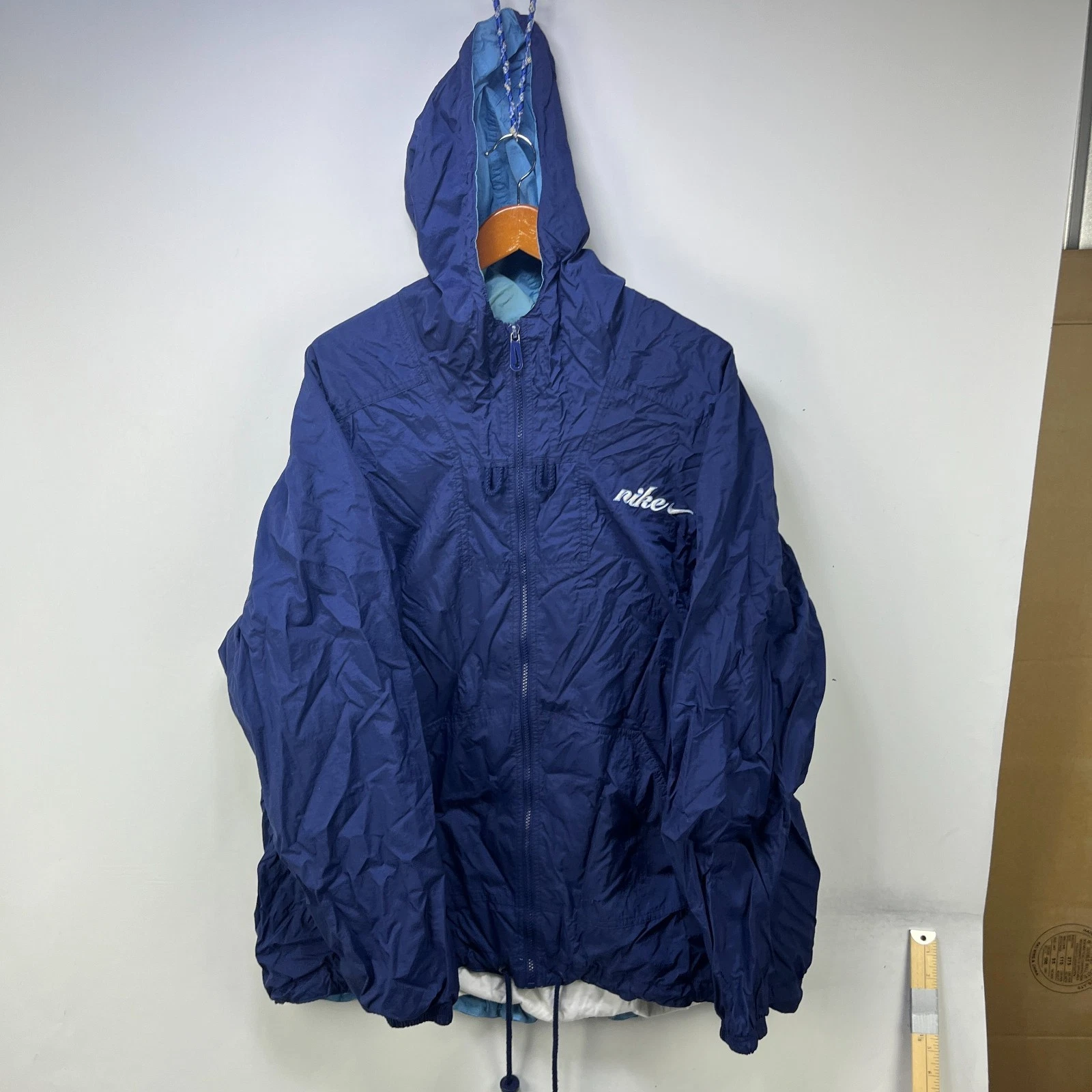 Vintage 90s Nike Hooded Windbreaker Jacket 2XL Big Swoosh