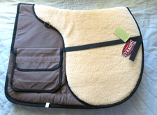 NEW W/TAGS SHOWMAN TRAIL POCKET BAG BROWN ENGLISH PAD 24'x42"x2"