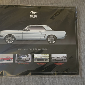 Ford Mustang 50 Years Poster Print 1964 1/2 Convertible American Vehicles.
