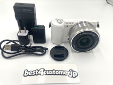 Sony A5100 Alpha Digital Camera w/16-50mm Lens Kit White Tested W/charger