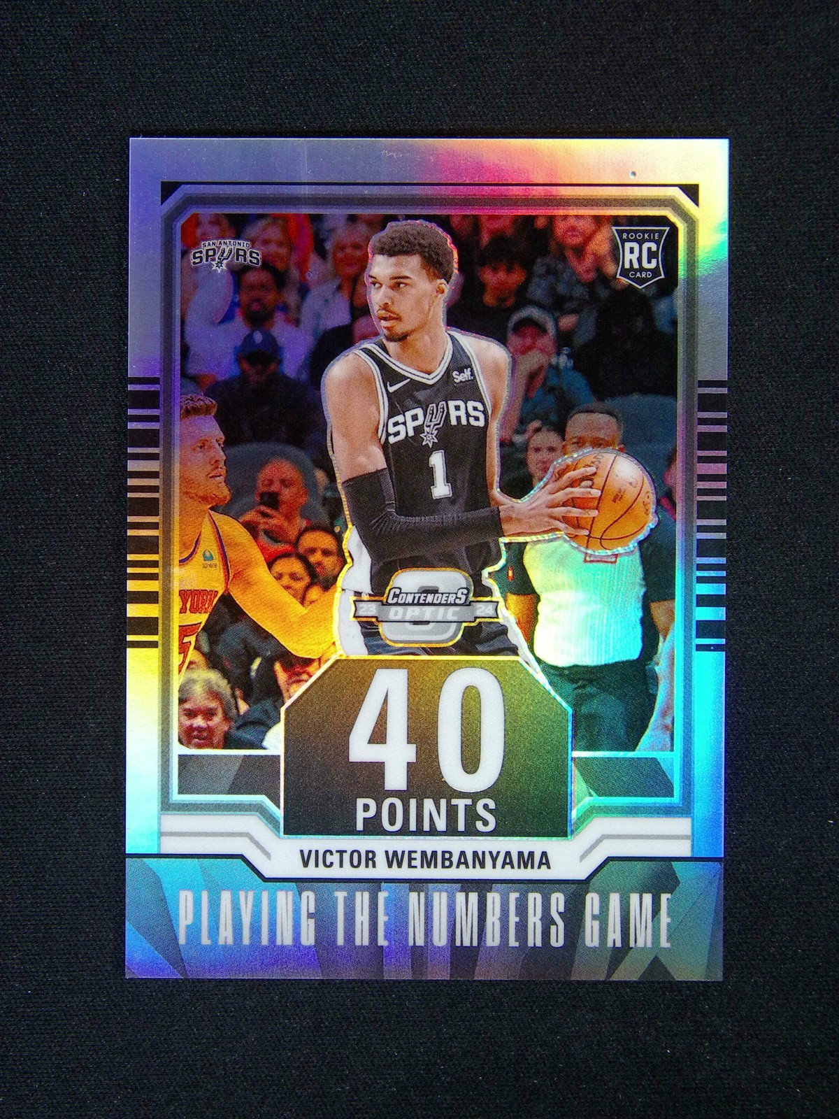 2023-24 Contenders optic Victor Wembanyama RC Numbers 40 Points Silver