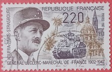 French Stamp / Timbre France Oblitéré 2f 20c GENERAL LECLERC 1987 N° 2499