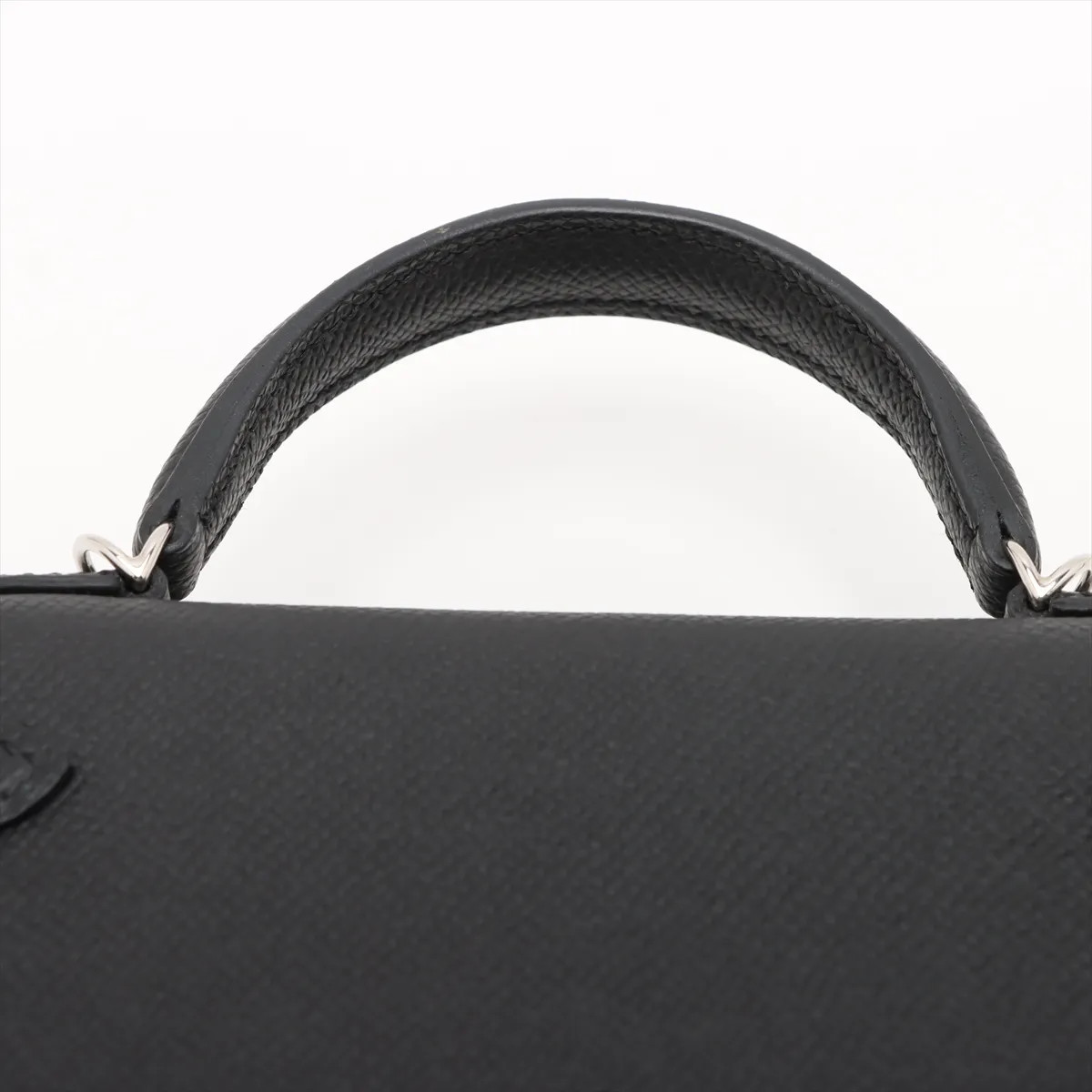 Hermès mini kelly 2 20 Serie Veau Epsom Black Silver Metal Fittings K: 2025 image 6