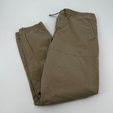 Polo Ralph Lauren Boys XL 18-20 Khaki Tan Cotton Jogger Pants Drawstring Elastic