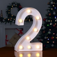 Decorative LED Marquee Light Up Number 2 Sign For Wedding Birthday Party