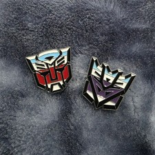 Set of 2 Transformers Optimus Prime Megatron Autobot Gift Metal Enamel Pin Badge