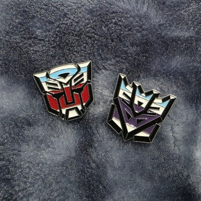 2er Set Transformers Optimus Prime Megatron Autobot Geschenk Metall Emaille Pin Anstecker