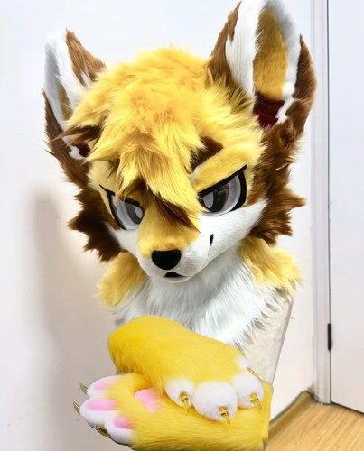 Tête De Mascotte Fursuit Husky Fox – Cosplay Halloween – Fourrure – Neuf