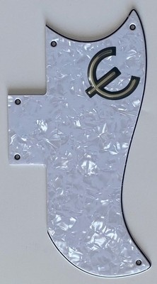 For Fit Gibson SG 61 Reissue Style & E Logo Guitar Pickguard 4 Ply White Pearl