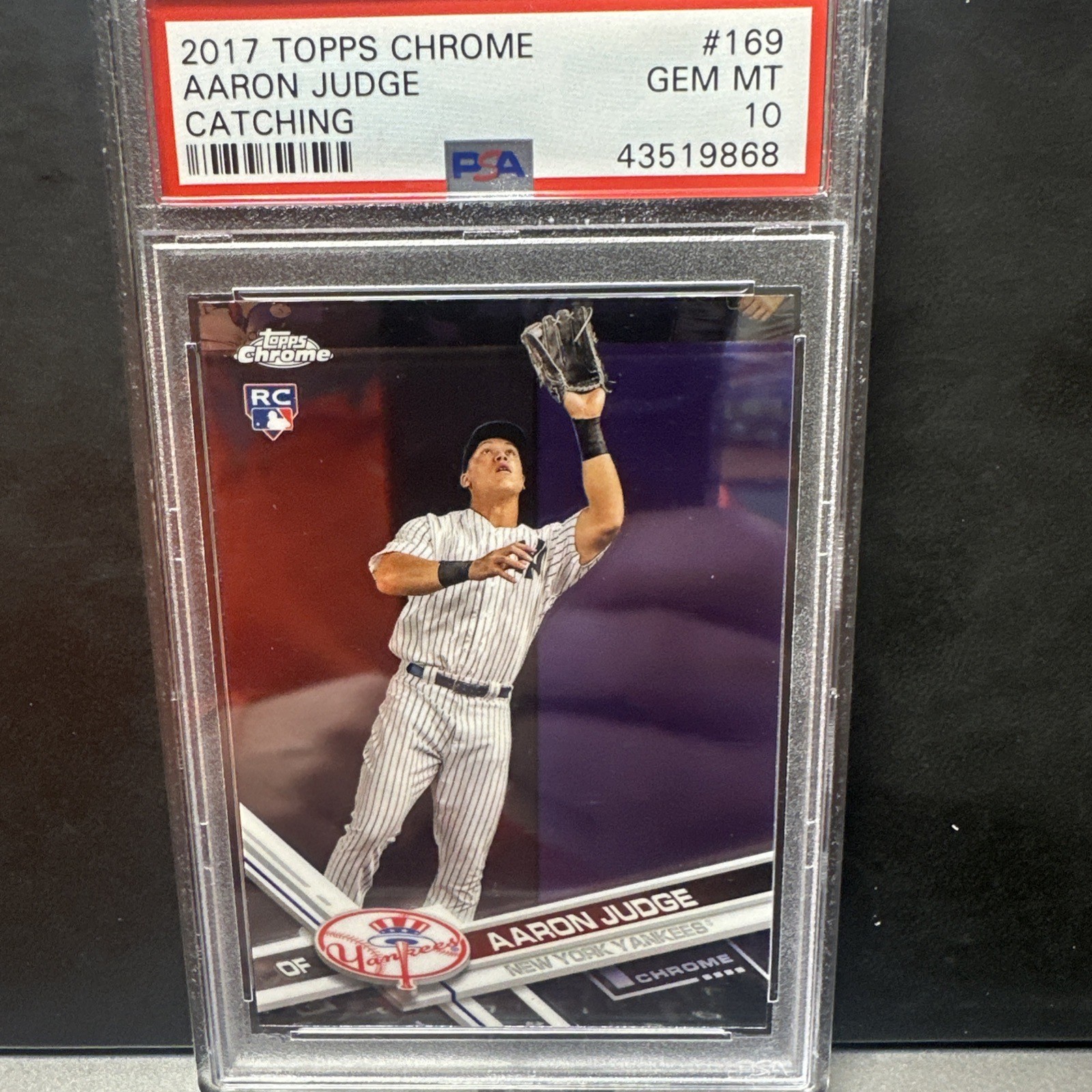 2017 Topps Chrome Aaron Judge #169 Rookie RC PSA 10 Gem Mint