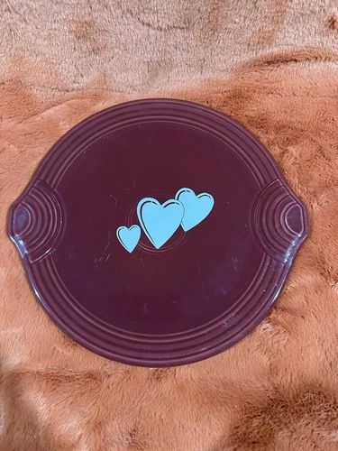 Vintage Fiestaware Valentine Cinnabar Platter